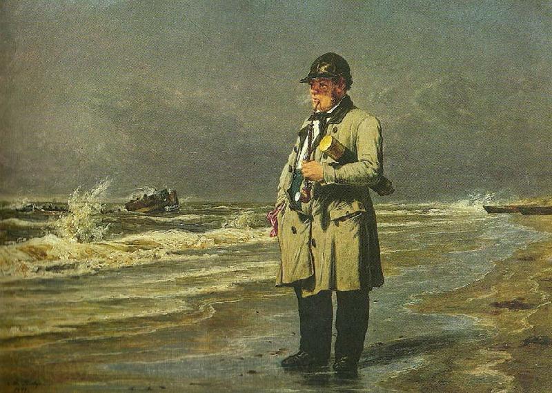 martinus rorbye en strandingskommissioncer ved vestkysten af fylland, incerheden af skagen Spain oil painting art